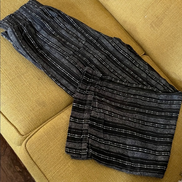 Time and Tru Wide Leg Palazzo Pants Size S Elastic Waist Relaxed Fit Linen Blend - Picture 3 of 15